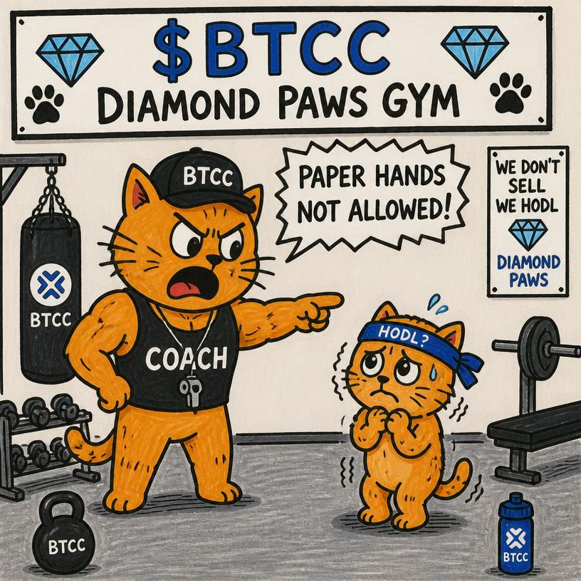 $BTCC meme — DIAMOND PAWS GYM